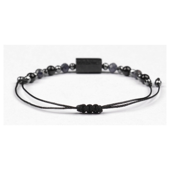 Bransoletka celebrytka czarny TURMALIN SZAFIR HEMATYT ochrona i optymizm